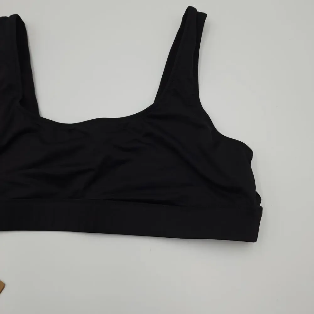 Skims Swim Tank Bikini Top in Onyx Size 2X